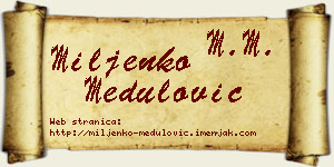 Miljenko Medulović vizit kartica